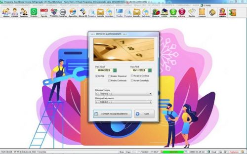 Software ordem de serviço de refrigeração com Vendas Financeiro e Mensagem v6.0  Whatsapp - Fpqsystem 660000
