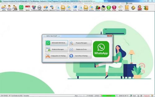 Software ordem de serviço de refrigeração com Vendas Financeiro e Mensagem v7.0  Whatsapp - Fpqsystem 659940