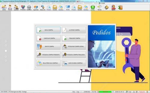 Software ordem de serviço de refrigeração com Vendas v3.0 - Fpqsystem 659909
