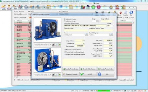 Software ordem de serviço de refrigeração com Vendas v4.0 - Fpqsystem 659864