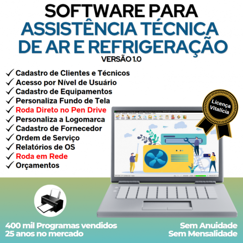 Software ordem de serviço de refrigeração v1.0 - Fpqsystem 659813