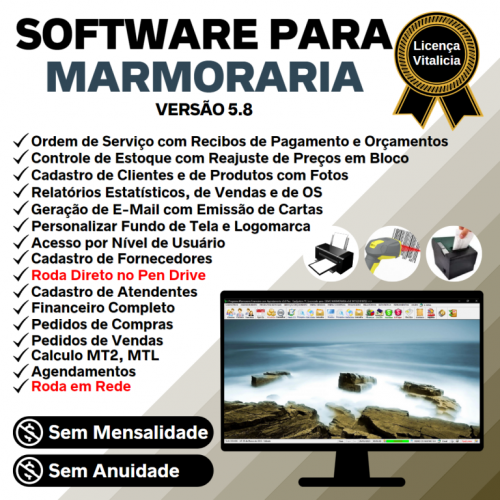 Software Ordem de Serviço Marmoraria com Vendas e Financeiro e Agendamento v5.8 - Fpqsystem 682846