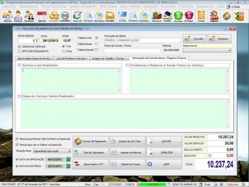 Software Ordem de Serviço Marmoraria com Vendas e Financeiro e Agendamento v5.8 - Fpqsystem 682868