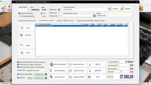 Software Ordem de Serviço Marmoraria  Vendas  Financeiro v6.8 Whatsapp 682939
