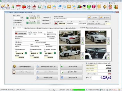Software Ordem de Serviço para Oficina Mecânica com Check List Vendas Estoque e Financeiro v5.0 Plus - Fpqsystem 660349