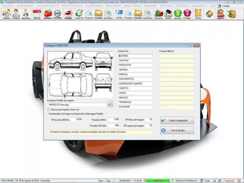 Software Ordem de Serviço para Oficina Mecânica com Check List Vendas Estoque e Financeiro v5.0 Plus - Fpqsystem 660363