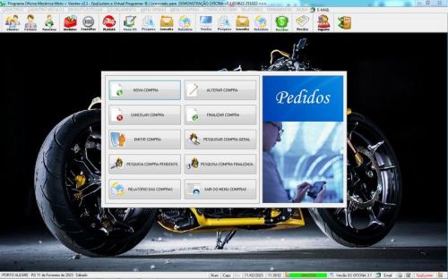 Software Ordem de Serviço para Oficina Mecânica de Moto Estoque Vendas v3.1 - Fpqsystem 661009