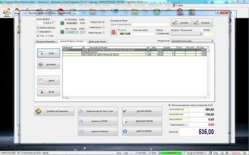 Software Ordem de Serviço para Oficina Mecânica de Moto Estoque Vendas v3.1 - Fpqsystem 661013