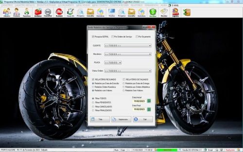 Software Ordem de Serviço para Oficina Mecânica de Moto Estoque Vendas v3.1 - Fpqsystem 661024