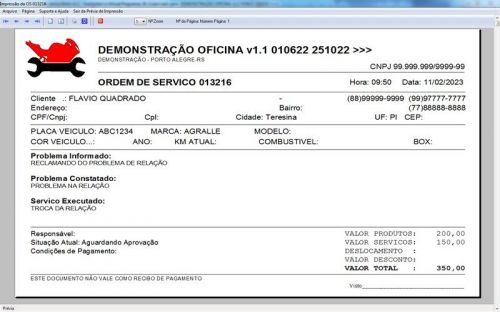 Software Ordem de Serviço para Oficina Mecânica de Moto v1.1 - Fpqsystem 661064