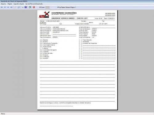Software Ordem de Serviço para Oficina Mecânica para Caminhão com Check List Vendas Estoque e Financeiro v5.2 Plus - Fpqsystem 661219