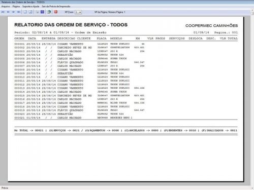 Software Ordem de Serviço para Oficina Mecânica para Caminhão com Check List Vendas Estoque e Financeiro v5.2 Plus - Fpqsystem 661223