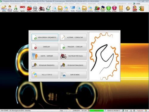 Software Ordem de Serviço para Oficina Mecânica para Moto com Check List Vendas Estoque e Financeiro v5.1 - Fpqsystem 660948