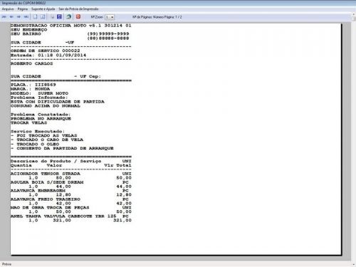 Software Ordem de Serviço para Oficina Mecânica para Moto com Check List Vendas Estoque e Financeiro v5.1 - Fpqsystem 660956
