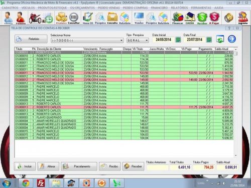 Software Ordem de Serviço para Oficina Mecânica para Motos com Vendas Estoque e Financeiro v4.1 - Fpqsystem 660998