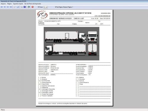 Software Os Oficina Mecânica Caminhão com Check List Vendas Estoque e Financeiro v6.2 Plus - Fpqsystem 661150