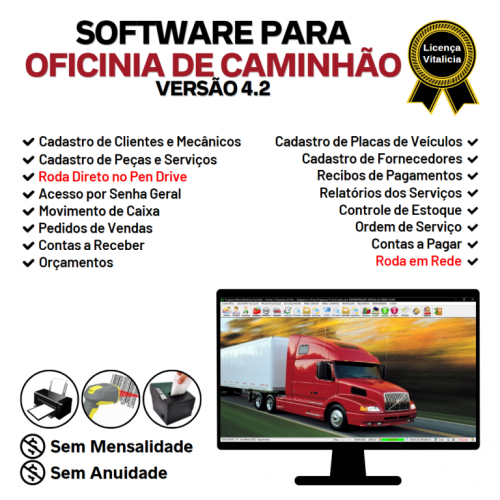 Software Os Oficina Mecânica Caminhão Financeiro v4.2 - Fpqsystem 661156