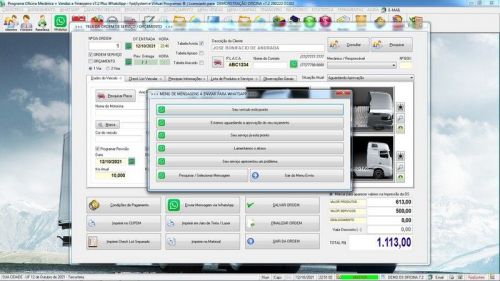 Programa Os Oficina Mecânica com Caminhão  Check List Vendas Estoque e Financeiro v7.2 Plus  - Fpqsystem 655023