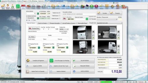 Software Os Oficina Mecânica com Caminhão Check List Vendas Estoque e Financeiro v7.2 Plus - Fpqsystem 661089