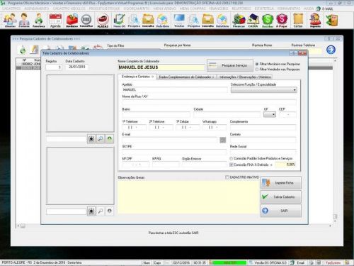 Software Os Oficina Mecânica com Check List Vendas Estoque e Financeiro v6.0 Plus  Whatsapp - Fpqsystem 660331
