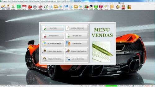 Programa Os Oficina Mecânica com Check List Vendas Estoque e Financeiro v7.0 Plus - Fpqsystem 654776
