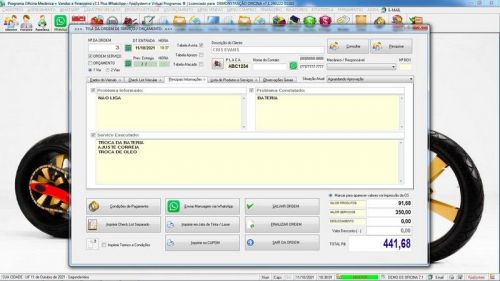 Programa Os Oficina Mecânica com Moto  Check List Vendas Estoque e Financeiro v7.1 Plus  - Fpqsystem 654901