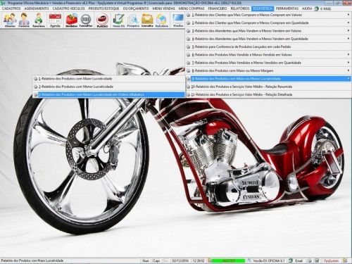 Software Os Oficina Mecânica Moto com Check List Vendas Estoque e Financeiro v6.1 Plus - Fpqsystem 660887