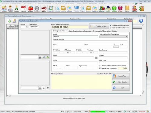 Software Os Oficina Mecânica Moto com Check List Vendas Estoque e Financeiro v6.1 Plus - Fpqsystem 660890