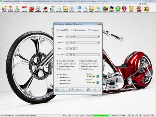 Software Os Oficina Mecânica Moto com Check List Vendas Estoque e Financeiro v6.1 Plus - Fpqsystem 660901