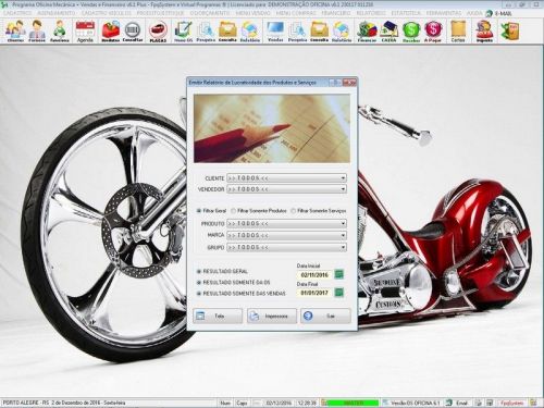 Software Os Oficina Mecânica Moto com Check List Vendas Estoque e Financeiro v6.1 Plus - Fpqsystem 660903