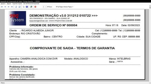 Software Os Segurança Eletrônica  Vendas e Estoque v3.0 - Fpqsystem 681663