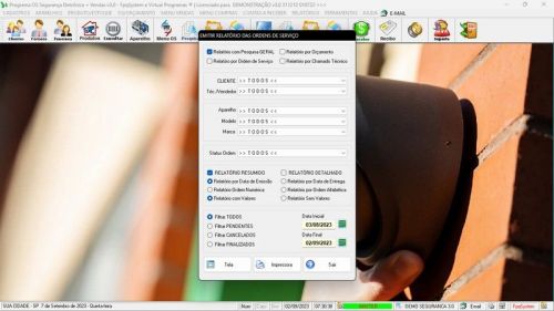 Software Os Segurança Eletrônica  Vendas e Estoque v3.0 - Fpqsystem 681667