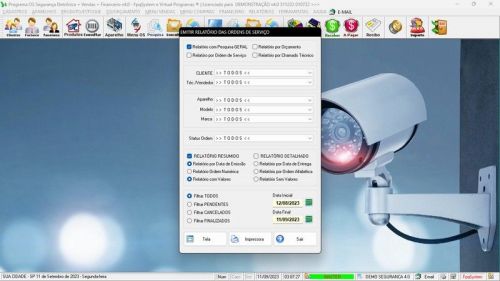 Software Os Segurança Eletrônica  Vendas  Estoque e Financeiro v4.0 681724