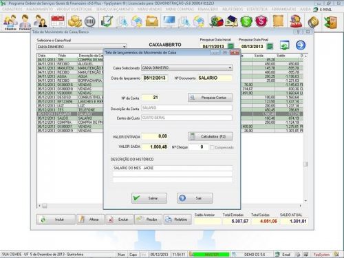 Software Os Serviços de Eletricista com Vendas Financeiro e Estatística v5.6 Plus - Fpqsystem 664465