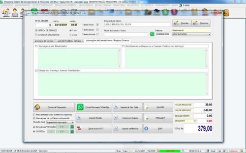 Software Os Serviços de eletricista com Vendas Financeiro e Estatísticas v7.6 Plus  Whatsapp via Os - Fpqsystem 664130