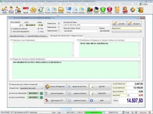 Software Os Serviços Diversos com Vendas Financeiro e Estatísticas v5.6 Plus - Fpqsystem 664423