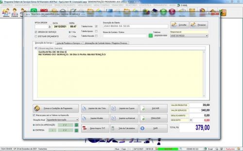 Software Os Serviços Gerais com Vendas Financeiro e Estatísticas v6.6 Plus - Fpqsystem 664269