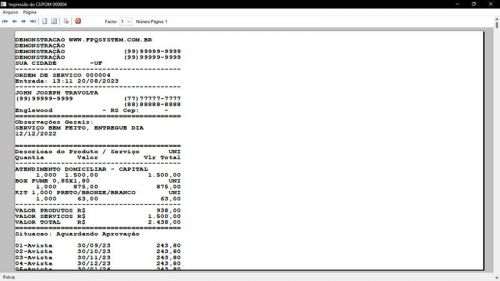 Software Os Vidraçaria e Esquadria  Vendas  Financeiro v6.7 Plus Whatsapp - Fpqsystem 682705