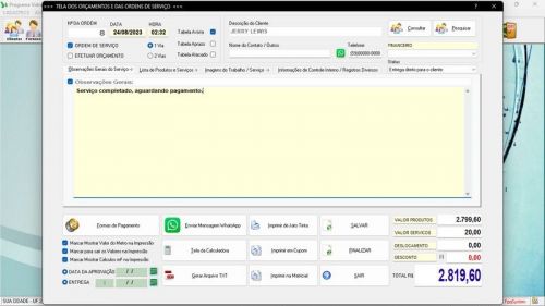 Software Os Vidraçaria e Esquadria  Vendas  Financeiro v7.7 Plus Whatsapp 682770