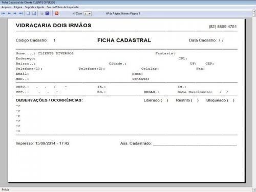 Software Os Vidraçaria e Esquadrias com Vendas e Financeiro v4.7 - Fpqsystem 682569