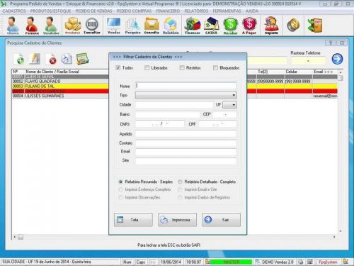 Software para Auto Peças com Controle de Estoque Pedido de Vendas e Financeiro v2.0 - Fpqsystem 661892