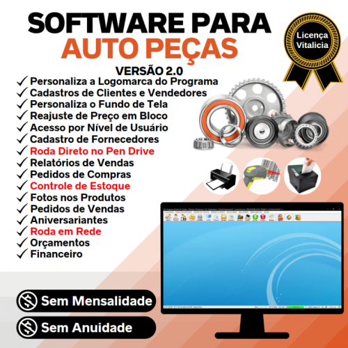 Software para Auto Peças com Controle de Estoque Pedido de Vendas e Financeiro v2.0 - Fpqsystem 661916