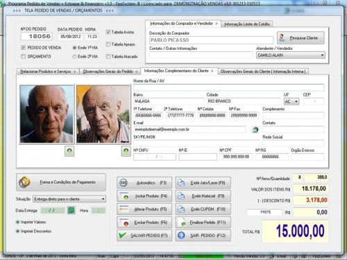 Software para Bijuteria com Acessórios Controle de Estoque Pedido de Vendas e Financeiro v3.0 Plus - Fpqsystem 663814