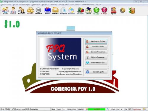 Software para Conveniência com Pdv Frente de Caixa com Estoque e Financeiro v1.0 - Fpqsystem 658163