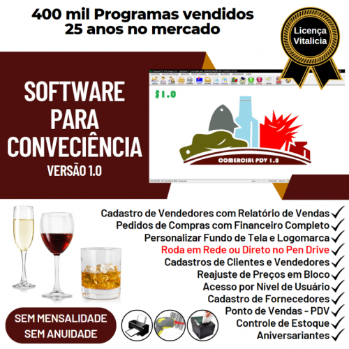 Software para Conveniência com Pdv Frente de Caixa com Estoque e Financeiro v1.0 - Fpqsystem 658216