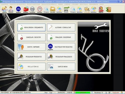 Software para Loja de Bicicletaria com Serviços e Vendas v1.0 682192