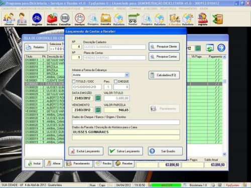 Software para Loja de Bicicletaria com Serviços e Vendas v1.0 - Fpqsystem 682199