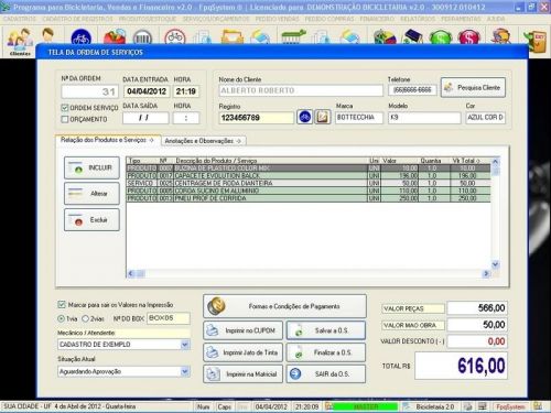 Software para Loja de Bicicletaria com Serviços Vendas Estoque e Financeiro v2.0 - Fpqsystem 682240