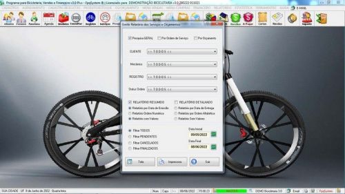 Software para Loja de Bicicletaria com Serviços Vendas Estoque e Financeiro v3.0 Plus - Fpqsystem 682306