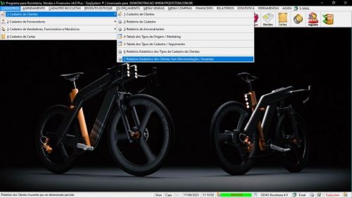 Software para Loja de Bicicletaria com Serviços Vendas Estoque e Financeiro v4.0 Plus - Fpqsystem 682021